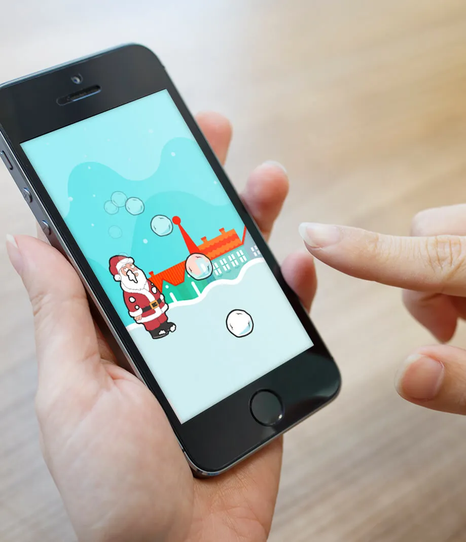 Santa snowball throwing game demo